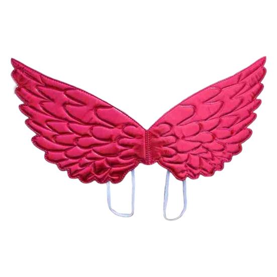 Engelsflügel, Unisex-Kostümzubehör für Erwachsene und Kinder, glitzernde Flügel für Cosplay-Requisiten, Halloween-Party, Bühnenauftritt rot