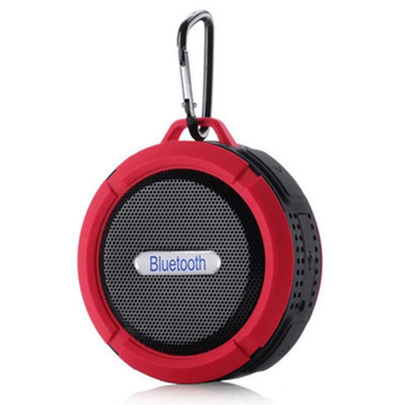 Tragbare Spalte Mini Bluetooth Lautsprecher Wasserdichte Outdoor Dusche Sound Box Drahtlose Auto Subwoofer Lautsprecher Für Telefon Computer C6 rot