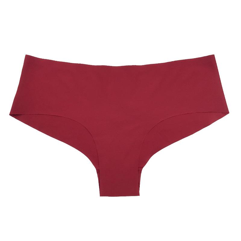 CINOON Frauen Nahtlose Höschen Fitness Unterwäsche Weibliche Komfort Dessous Mode Low-Rise Sexy Slip 5 Farben Dessous L bordeaux