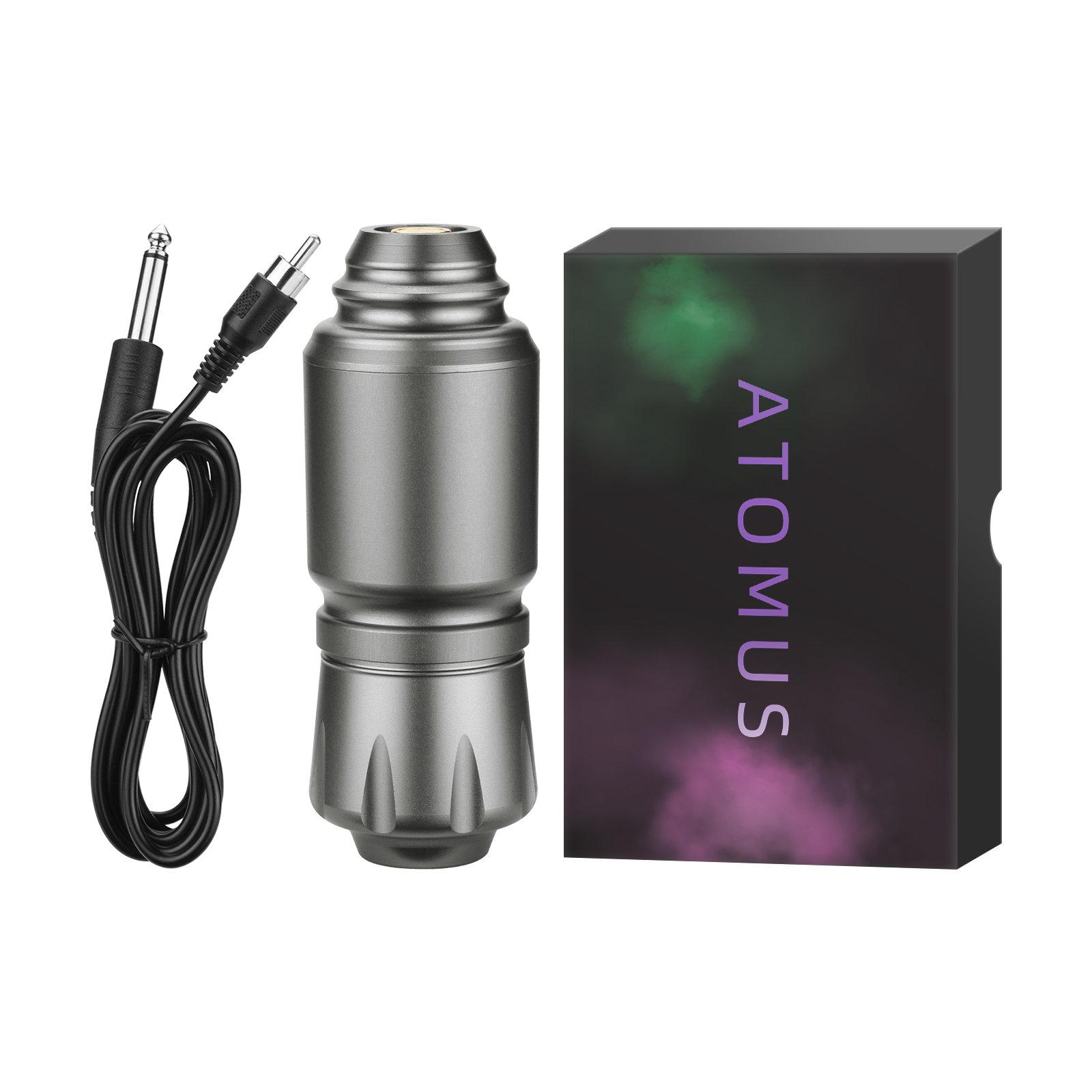 ATOMUS Aluminiumlegierung Rotary Tattoo Pen Tattoo Maschine Shader Liner Motor Netzkabel Kit für silber grau