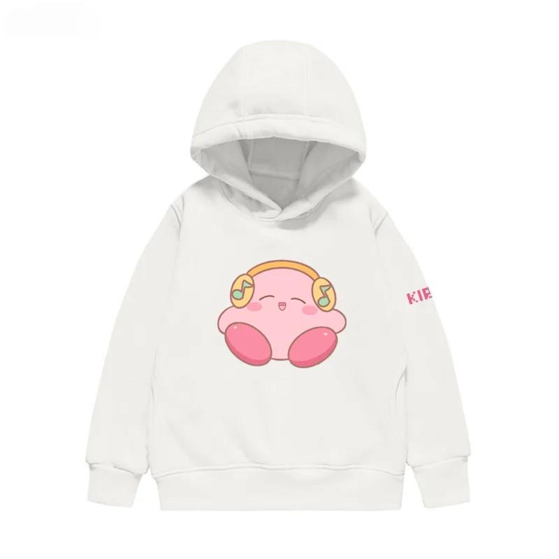 2025 Niedliche Kirby Hoodies Jungen Kleidung Kinder Kinder Jungen Kleidung Rundhals Sweatshirt Mädchen Kleidung 4 bis 14 Jahre Hoodies 110 grün
