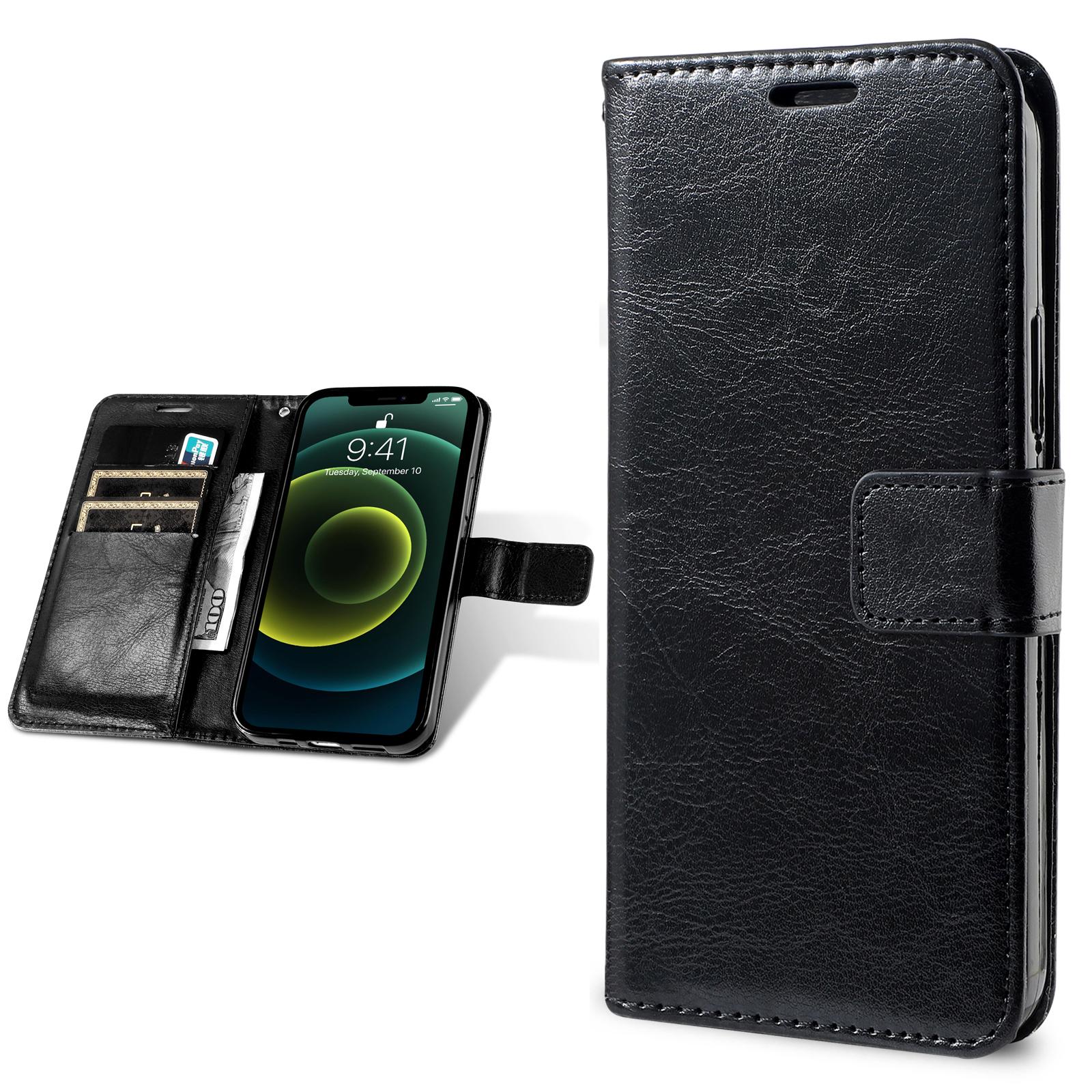 Leder Brieftasche Flip Case für Samsung Galaxy A14 A13 A12 A34 A54 A15 A04S A05S A22 A23 A32 A52 A53 A33 a73 A72 S21 S22 S23 FE S24 Ultra Karte Slot Abdeckung For Samsung S23 schwarz