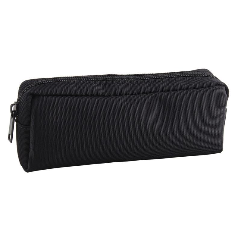 Federmäppchen Schwarz Schreibwaren Trousse Scolaire Federmäppchen Schulbedarf Einfarbiges Federmäppchen Piornik Federmäppchen für die Schule black
