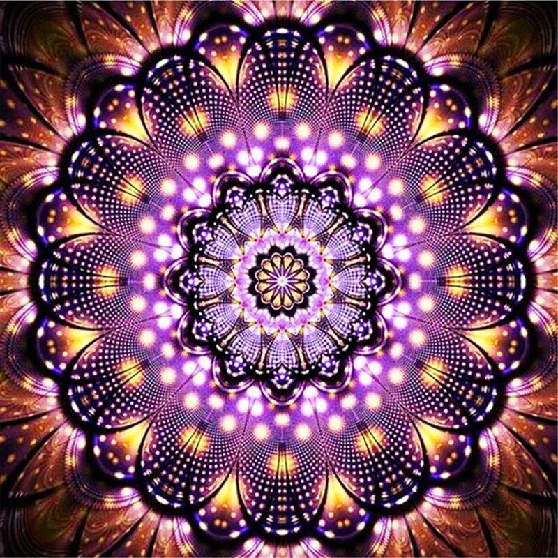 Volle Runde Harz Landschaft Diamant Malerei Blume Mandala DIY Diamant Stickerei Bild von Strass Handwerk Geschenk Full Round 20x20CM