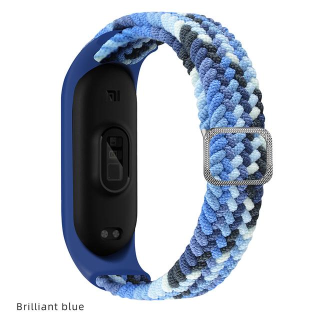 Armband für Mi Band 7 6 Strap Elastisch verstellbar Nylon geflochten Miband4 5 Correa Armband für Xiaomi Mi Band 4 3 5 6 7 Strap Mi band 3 4 5 6