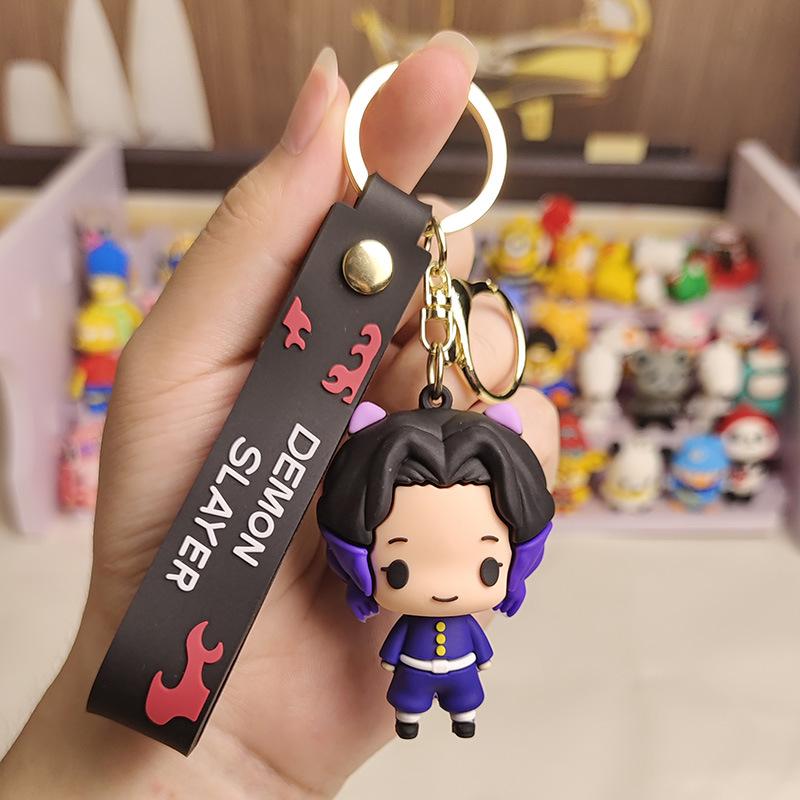 Anime Demon Slayer Schlüsselanhänger Kimetsu No Yaiba Modell Kamado Tanjirou Schlüsselanhänger Auto Schlüsselanhänger Schultaschen Anhänger Geschenke black