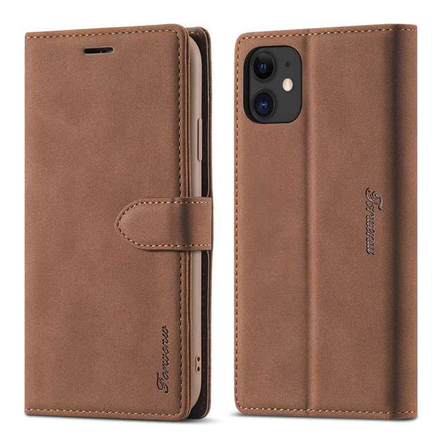 Brieftasche Flip Magnetische Klapp Leder Fall Für Iphone 6 6s 7 Plus 8 Plus X Xr Xs Max 11 Pro Max 12 Pro Max 13 Pro Max 14 Pro Max iPhone 14 braun
