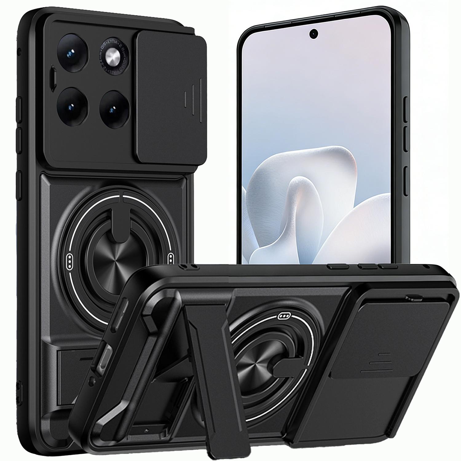 Hülle Für Motorola Edge 70 Fusion Mattschwarze Hülle mit Schiebefach für Kamera-Schutz Stoßfeste Weiche TPU Hülle Cover Coque Fundas Motorola Edge 70 Fusion