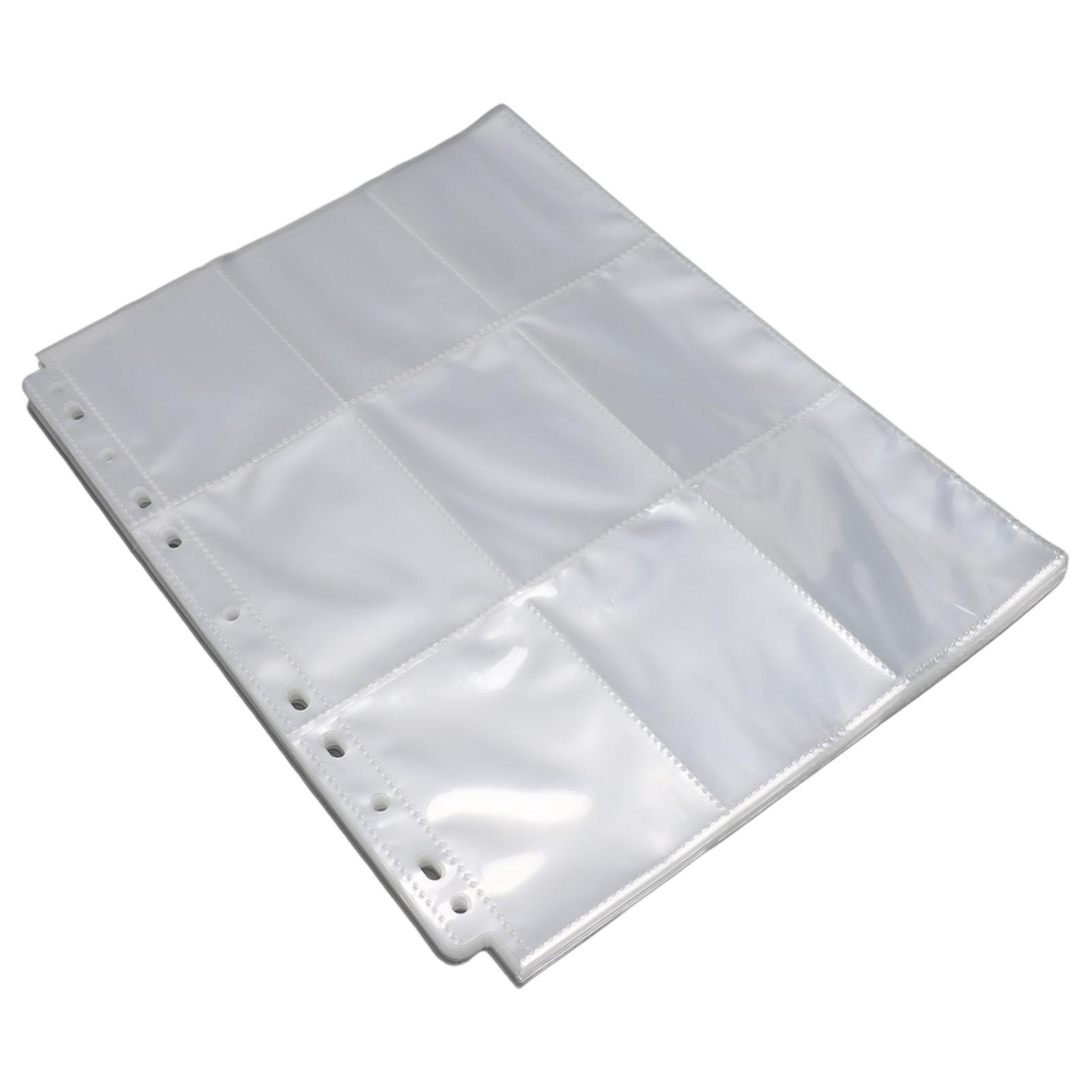 40 Stück Sammelkarten-Binderhüllen Doppelseitige Kartenhüllen Binderblätter Klarsicht-Kunststoff-Kartenseite