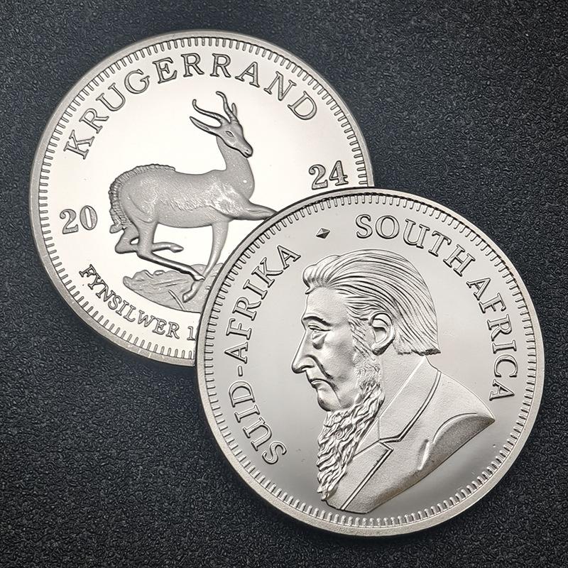Südafrika, Kruger Silbermünze, ausländische Gedenkmünze, versilberte Gedenkmedaille, ausländische Handelsmünze, 2024,2022,2020