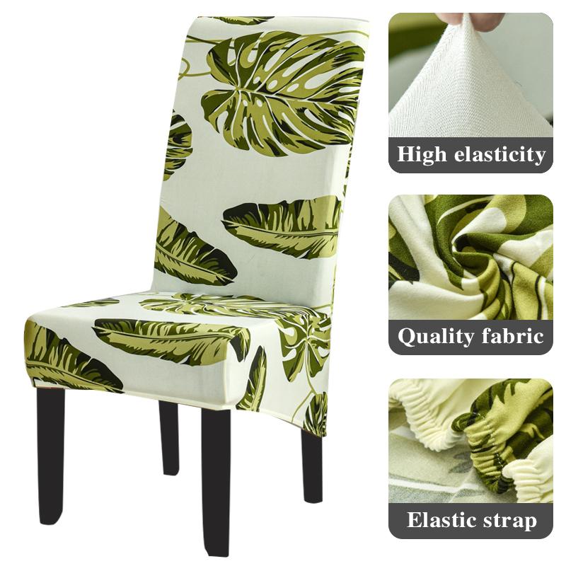 Stuhlhussen mit Blumenmuster und hoher Rückenlehne, XL/Übergröße, Stretch-Stuhlhussen für Esszimmer, Küche, Hotel, Hochzeit, Bankett, Heimdekoration, abnehmbarer Bezug Large size