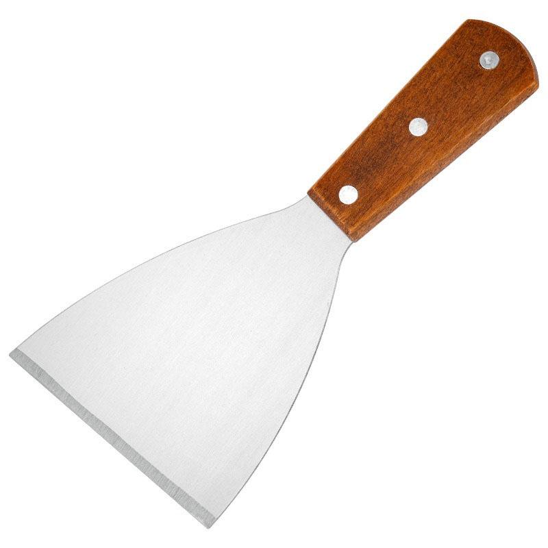 Holzgriff Edelstahl Schrägspatel Steak Burger Pfannkuchen Pizza Schaber Schaufel Küche Kochutensilien Grillutensilien