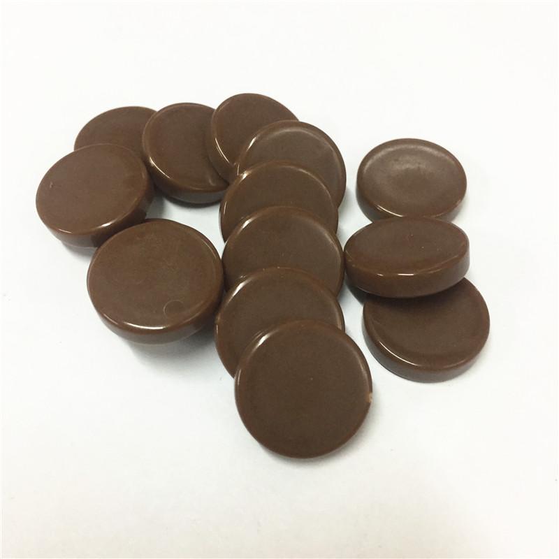 15 Stück/Set 20 mm Neue Backgammon-Spielsteine Würfel Blanko Glänzende Chips Münzen Bauer Schachzubehör kaffeebraun