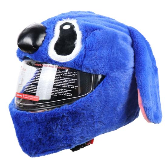 Motorradhelm-Dekor, maschinenwaschbar, superweich, dekorativ, charmant, flauschig, lustig, Motorradhelm-Abdeckung A