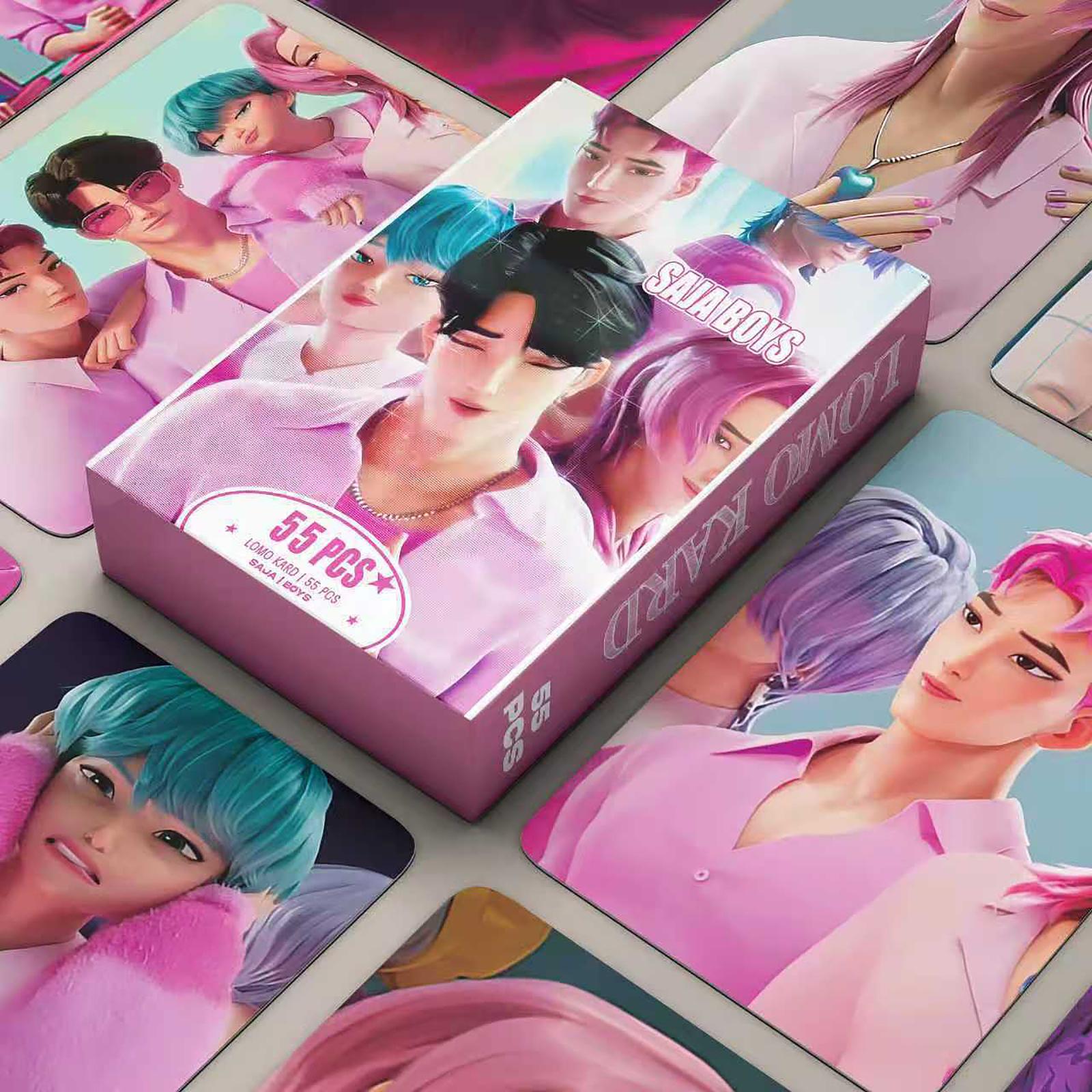 55 Stück Cartoon Foto Sammelkarten Set Anime Stil Geschenk Erinnerungsstücke One Size