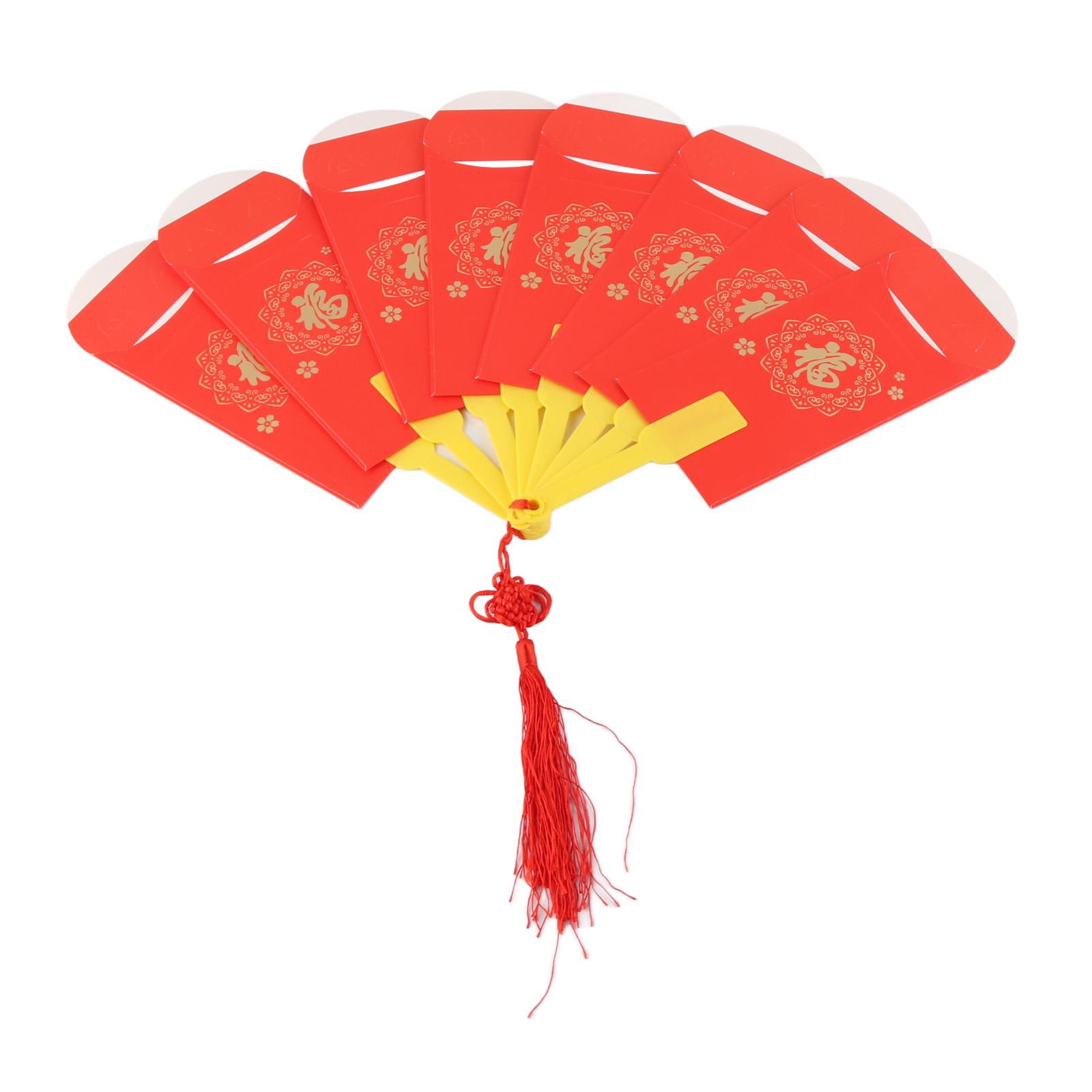 2023 Jahr des Hasen Frühlingsfest Kreativer Fächerförmiger Faltbarer Roter Umschlag Neujahrsfächer Roter Umschlag