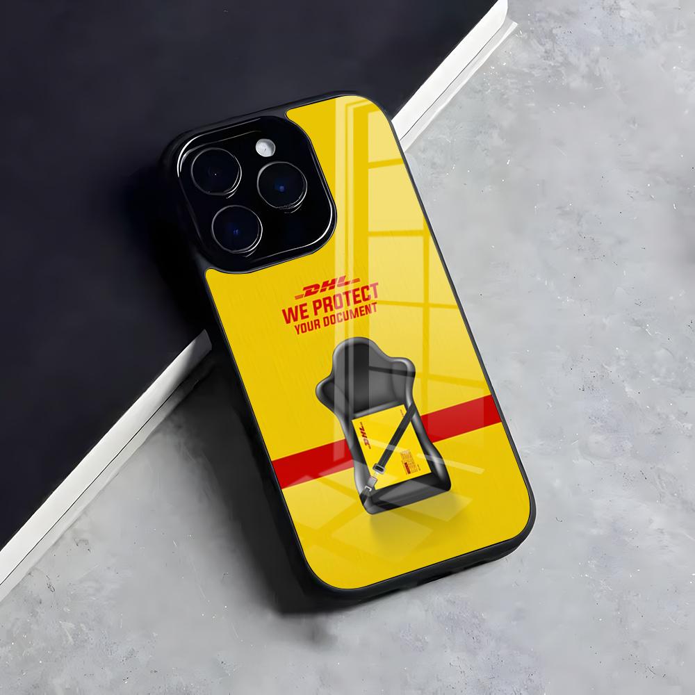 Marke DHL Logo Handyhülle Für Iphone 17 Air 16 15 14 13 12 11 Pro Max Mini Hüllen Schale PC+TPU Abdeckung iPhone17 Air