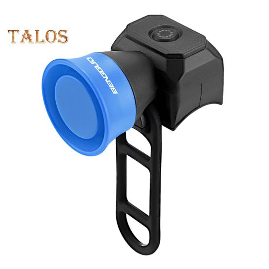 Elektrische Fahrradhupe, 120 dB lauter Ton, IPX4, wasserdicht, USB aufladbar, Mini-MTB-Lenkeralarmglocke, Fahrradzubehör Battery blau