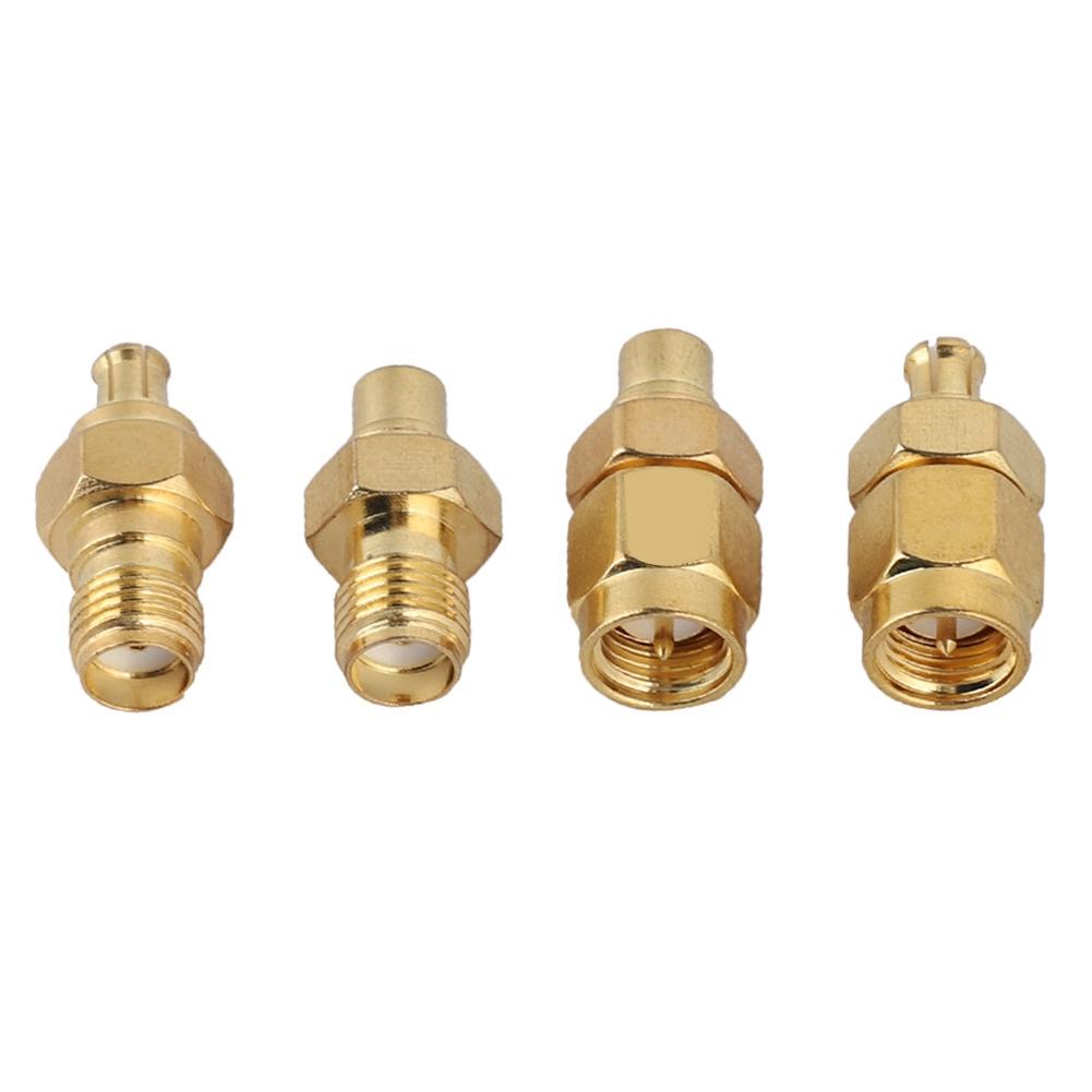 4 Stück Vernickeltes Messing MCX auf SMA Adapter 50 Ohm Impedanz für Antenne Radio