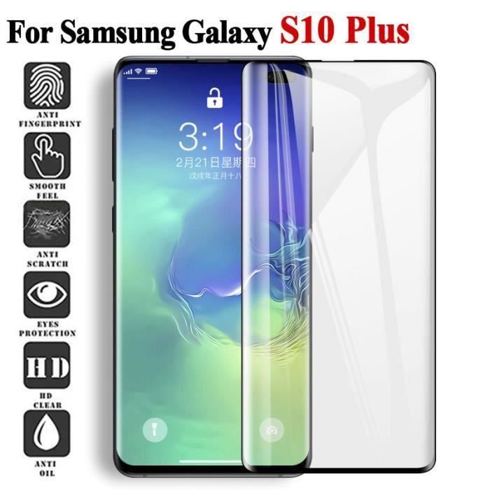 [2er-Pack] Gehärtetes Glas für Samsung Galaxy S10 Plus, Bildschirmschutzfolie [3D Vollständige Abdeckung] für Samsung Galaxy S10 Plus