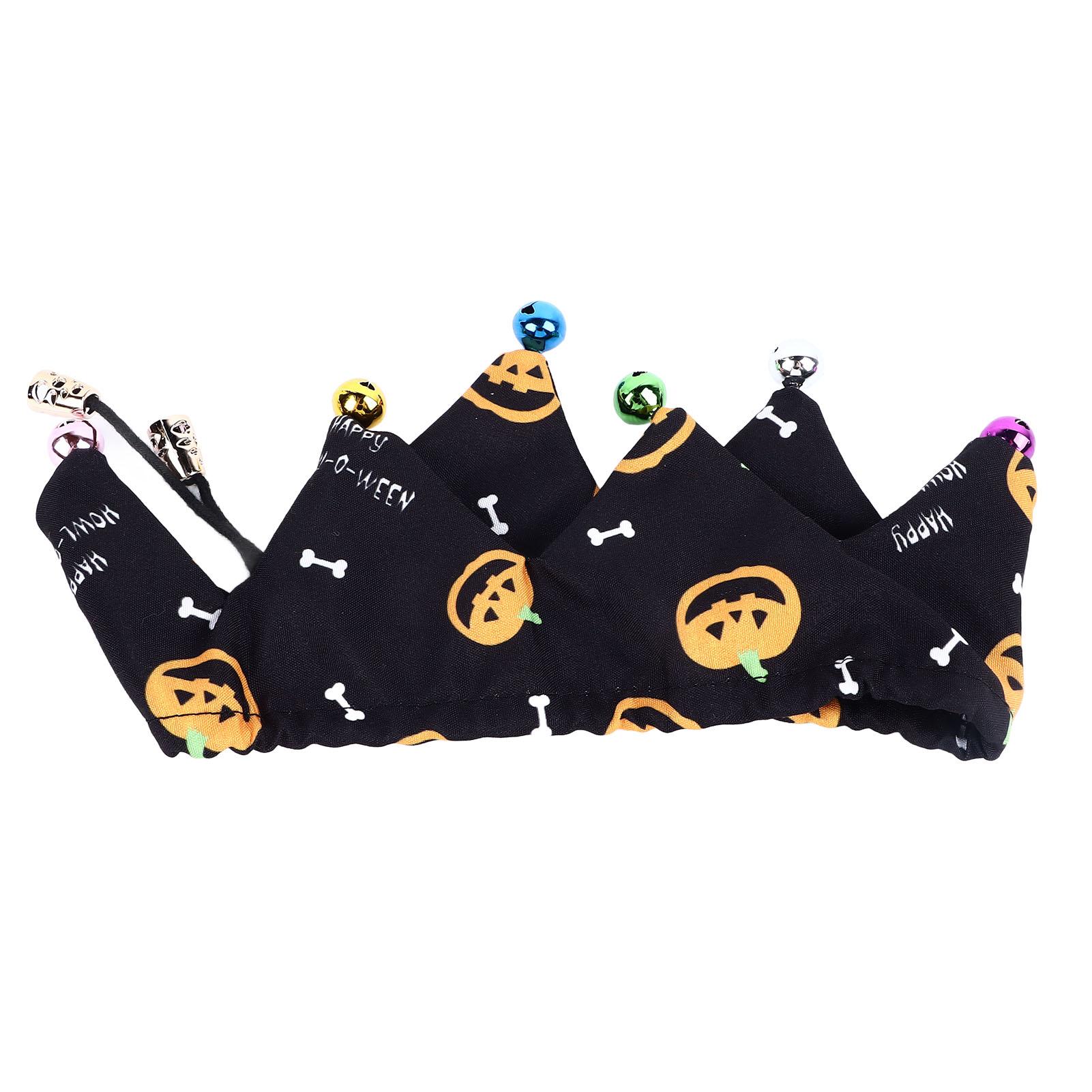 Halloween Katzenhalsband mit Glöckchen Niedliches Kürbismuster Verstellbarer Welpenschal Haustier Halloween Kostüm
