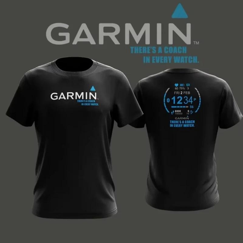 2026 Neues Mode-T-Shirt Garmin Baumwoll-T-Shirt Baju Garmin Mikrofaser Geeignet für Sportaktivitäten Unesix Oversize-T-Shirt XL braun