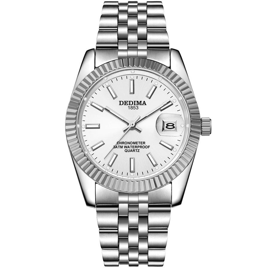 Luxus Sport Armbanduhr für Mann wasserdicht leuchtendes Datum Herrenuhr Quarz Edelstahl Herrenuhr Männeruhr