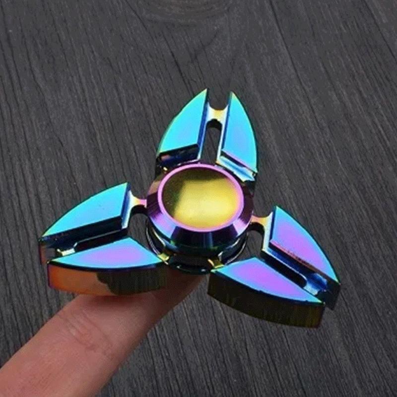 Hochwertiges Metall Hochwertiger Fidget Hochwertiger Spinner Hochwertiges Regenbogen Hochwertige Farbe Hochwertige Hand Hochwertiger Spinner blue