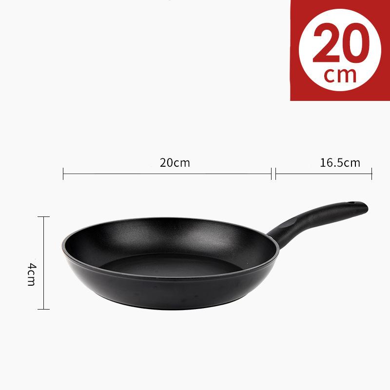Antihaft-Bratpfanne, Wok-Pfanne, Steak-Pfanne, Pfannkuchen, gebraten, Induktionsherd, Gasherd, spezieller Kochtopf, Kochgeschirr, Antihaft-Pfanne black