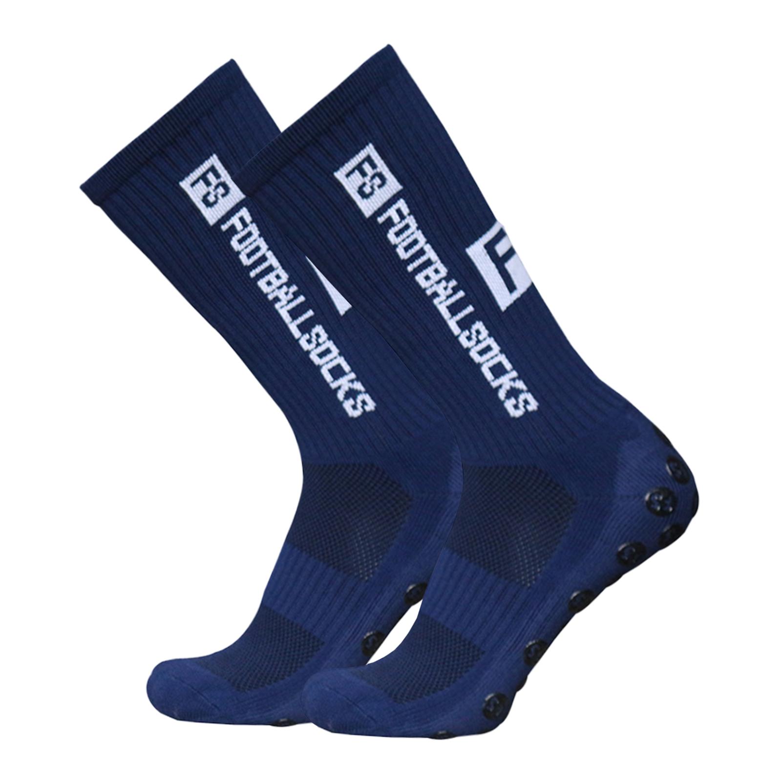 Outdoor-Sport-Laufsocken, Stretch-Socken, sportliche Fußball-Fußballsocken, rutschfeste Socken mit Griffen dunkelgrüne