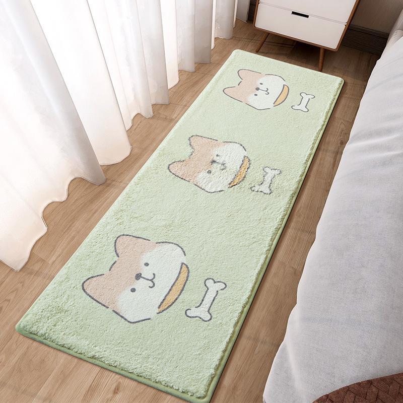 Schlafzimmer Bett Teppich Cartoon Ins Wind Bett Vor Kleine Matte Wohnzimmer Raum Lang Oval Dicke Bettdecke 40 * 60Cm