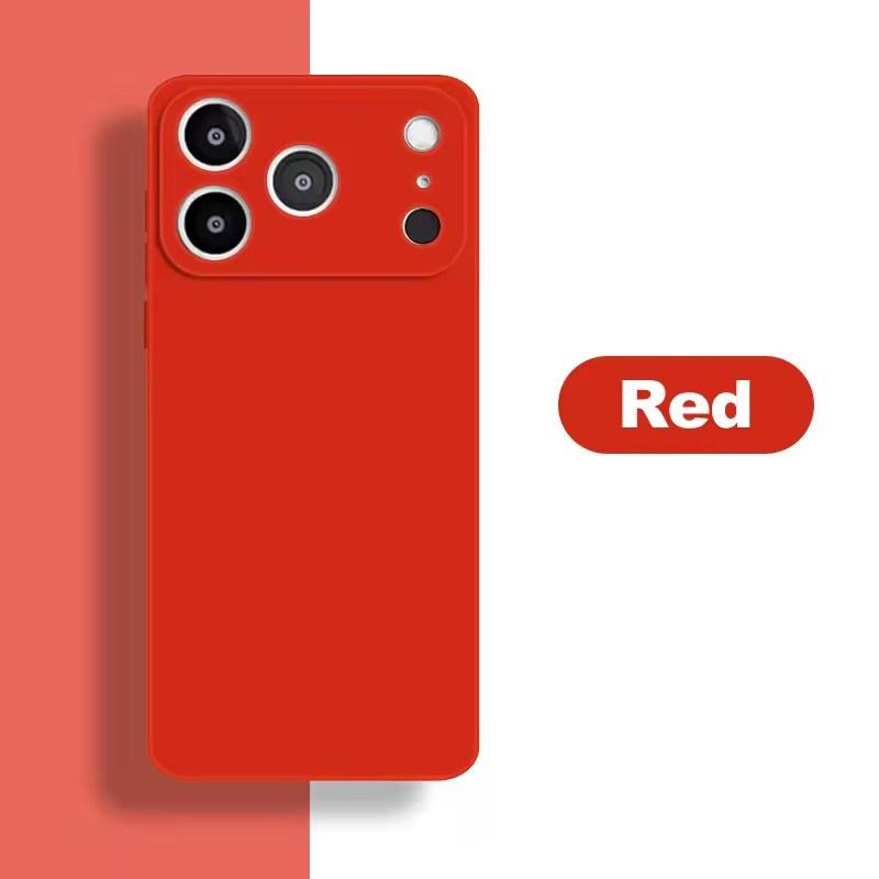 Für iPhone 17 Pro Max Hülle iPhone 17 Pro Max Hülle Weicher Flüssigsilikon Bumper Schutzhüllen für iPhone 17 Air iPhone 17 Pro rot