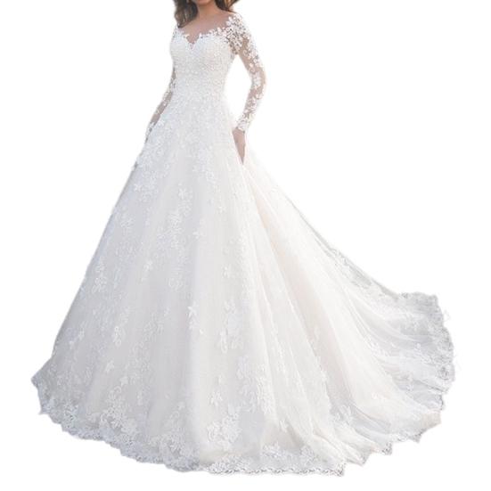 Damen Abendkleid Spitze Blumen bestickt A-Linie Big Swing V-Ausschnitt M weiß