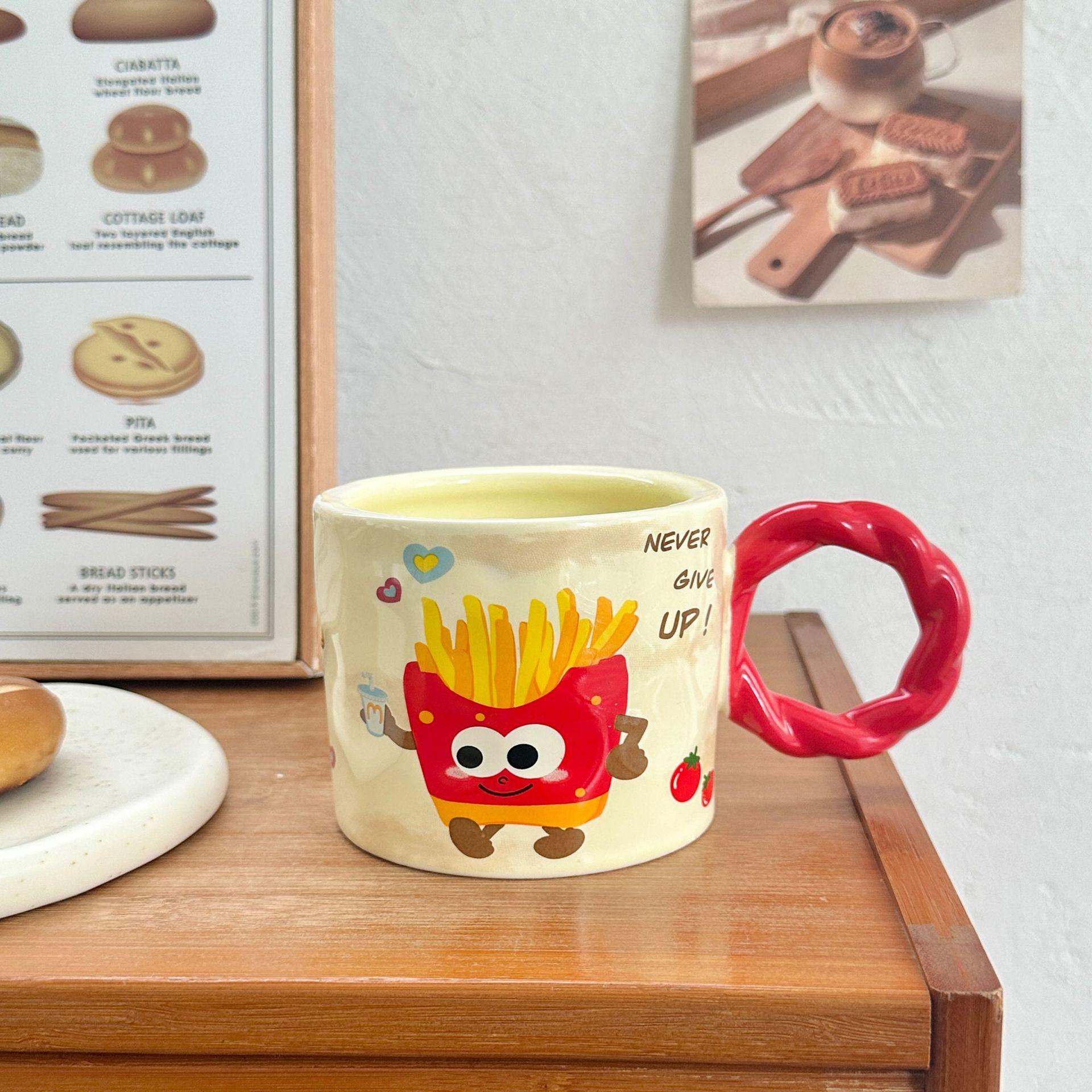 Ins Mädchenherz Geburtstagsgeschenk Cartoon Hamburger Wasserbecher Geschenke für Freund und Freundin Beste Freunde Hoch Hübsche Geschenke Bedeutungsvoll 301-400ml
