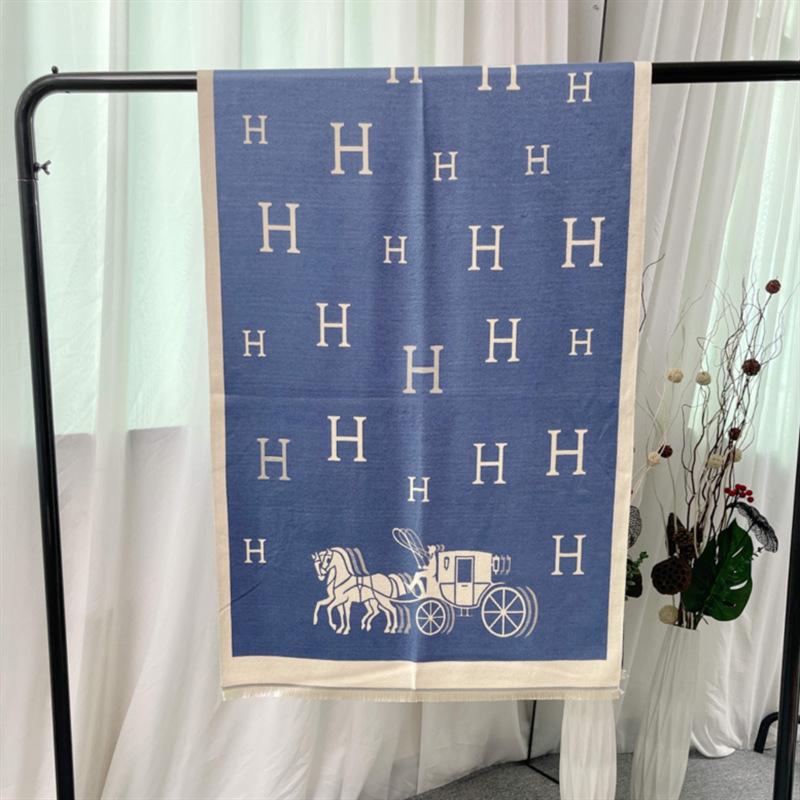 Herbst und winter H wagen medium und lange imitation kaschmir schal Koreanische version retro schal verdickt warme frauen schal 180 blau