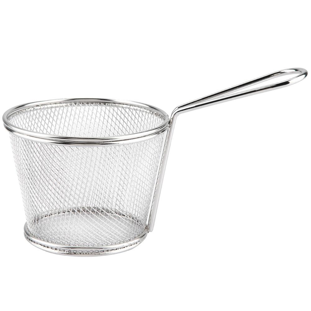 Mini Edelstahl Chips Frittieren Körbe Lebensmittel Präsentation Sieb Kartoffel Kochen Werkzeug