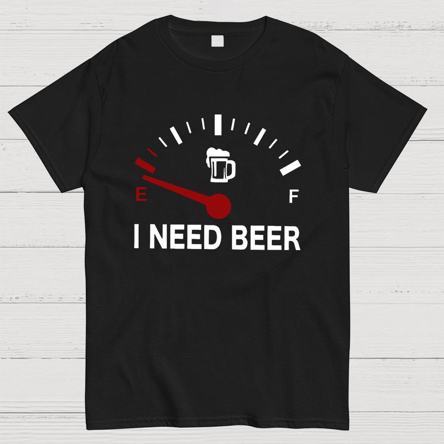 Ich brauche Bier Nerdy T-Shirt XL schwarz