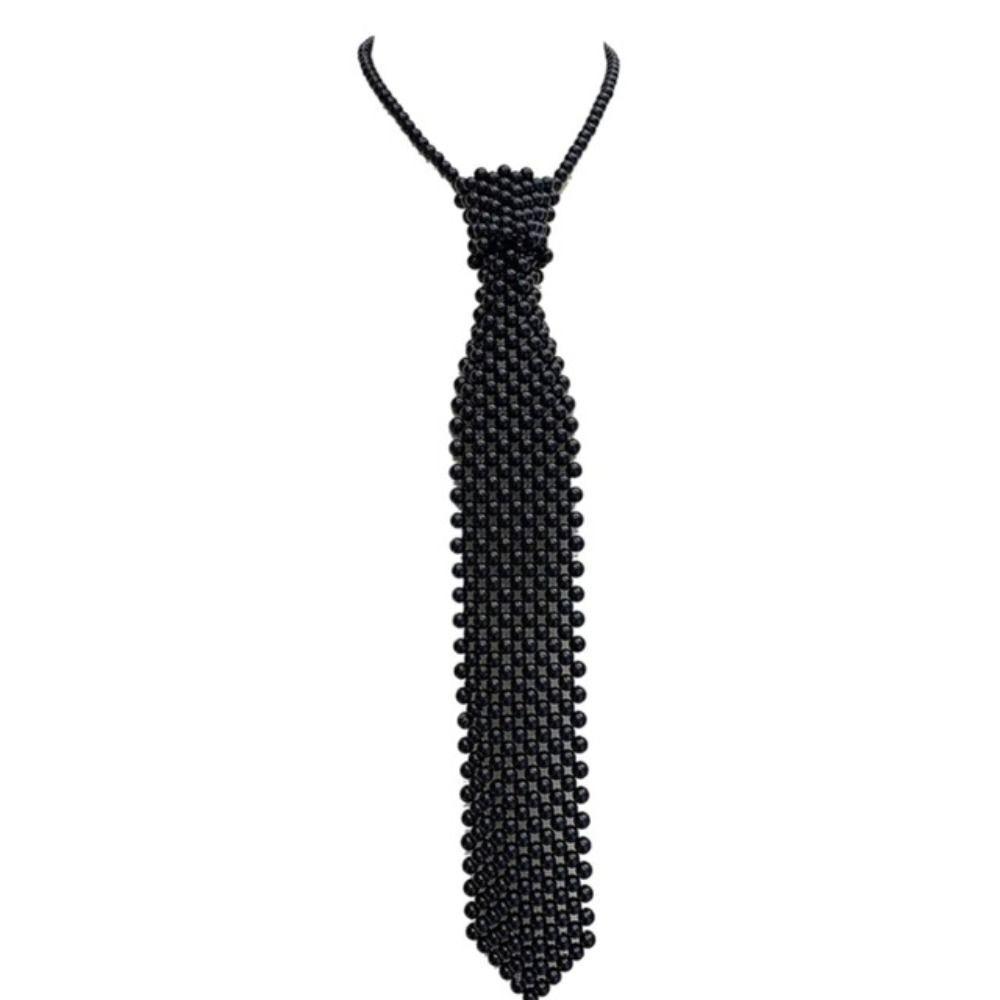 Elegante Damen Krawatte Kragen Halsbekleidung Mode Hemd Krawatte schwarz