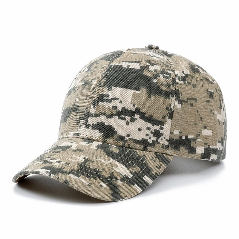 Unisex-Kappe, lässig, einfarbig, Acryl, Baseballkappe, verstellbare Hüte für Damen und Herren, Straßen-Hip-Hop-Hut, Kappe 54cm-60cm khaki/camouflage