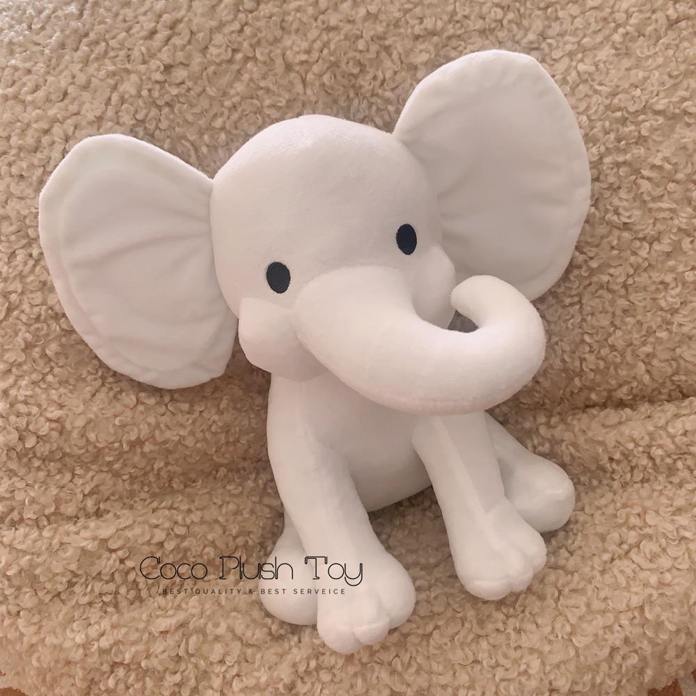 Elefant Plüsch Spielzeug Kawaii Baby Spielzeug Stofftier Puppe Für Kinder Weiß Elefant Spielzeug Cartoon Für Mädchen Niedlichen Spielzeug Für Hochzeit Around 25cm