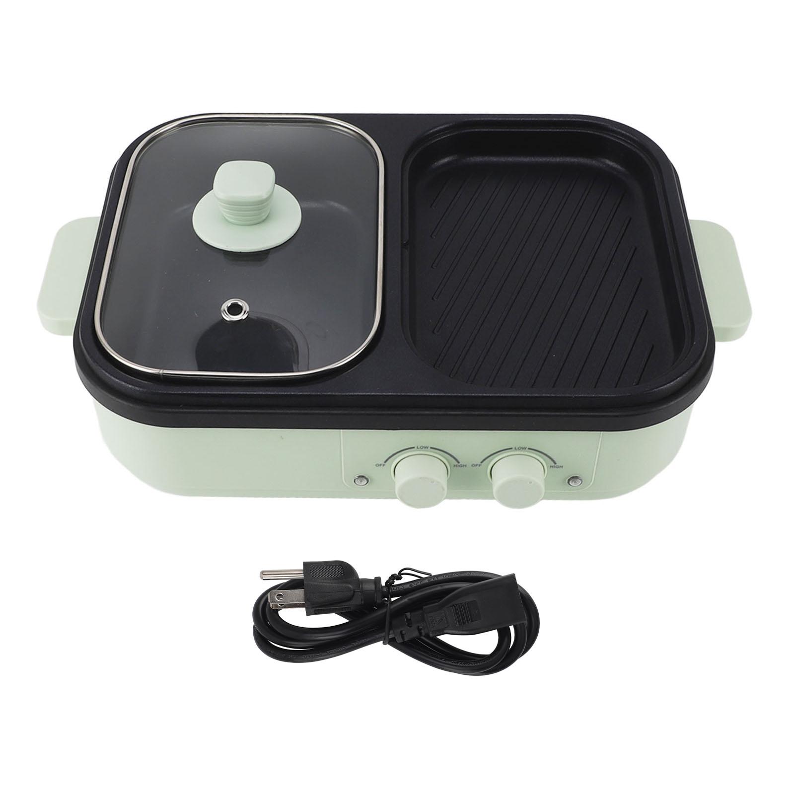 1300W Elektroherd mit Trennwand Antihaft-Doppelseiten Elektro-Hot Pot Braten Kochtopf für US Plug