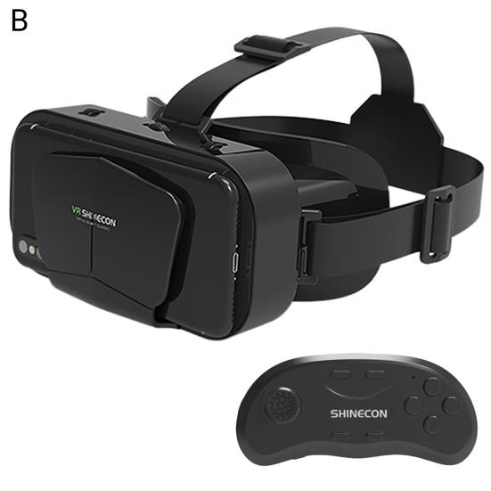 G10 VR-Brille, leistungsstarker Riesenbildschirm, immersive Panorama-Roaming-Virtual-Reality-Brille für Mobiltelefone B schwarz