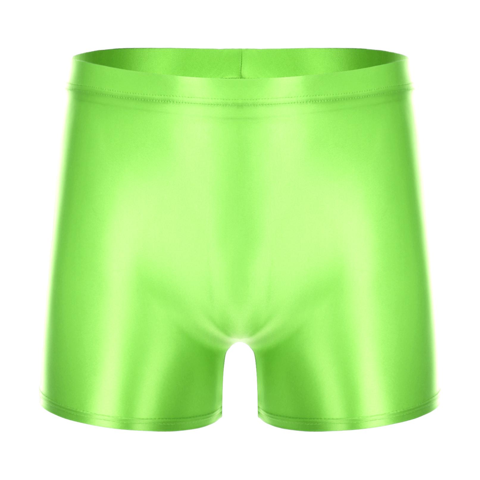Ultradünne, bequeme Boxershorts, Badehose, Unterwäsche, Strandbekleidung, Sport-Badehose für Herren L fluoreszierende grün