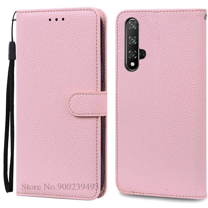 Nova 5T Hülle Für Huawei Nova 5T Hülle Brieftasche Flip Cover Für Huawei Nova 5t Nova5t YAL-L21 YAL-L61 YAL-L71 Handyhülle Fundas For Huawei Nova 5T rosa