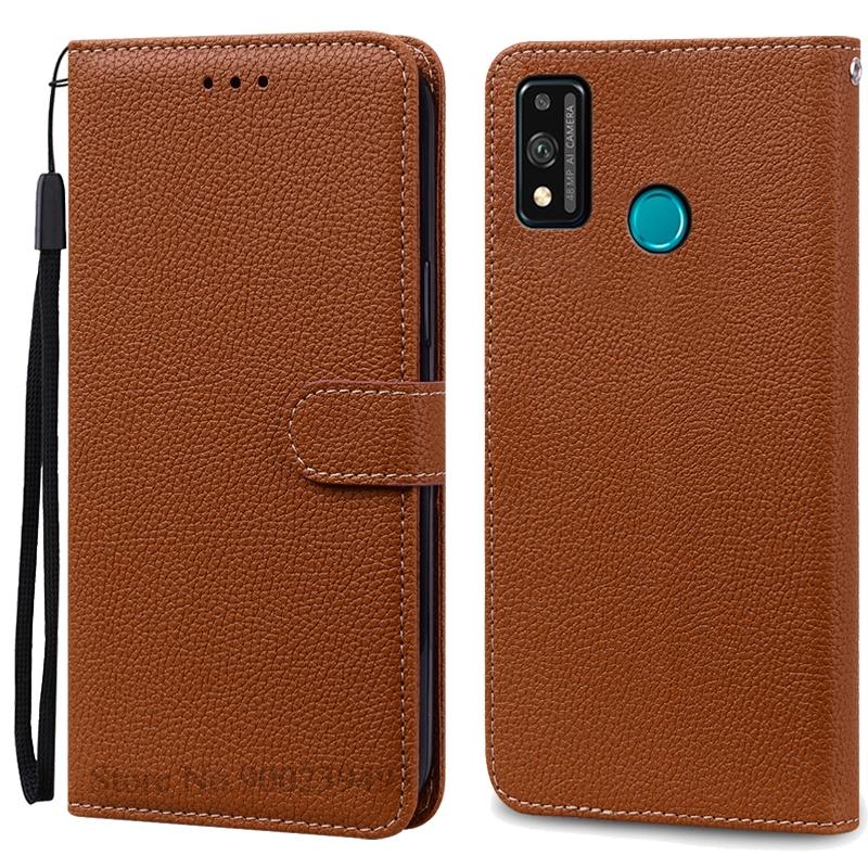 Für Honor 9X Lite Hülle Leder Flip Wallet Case Für Honor 9X Lite JSN-L21 JSN-L22 JSN-L23 Hülle Honor 9 X Lite Handyhülle Fundas For Honor 9X Lite braun