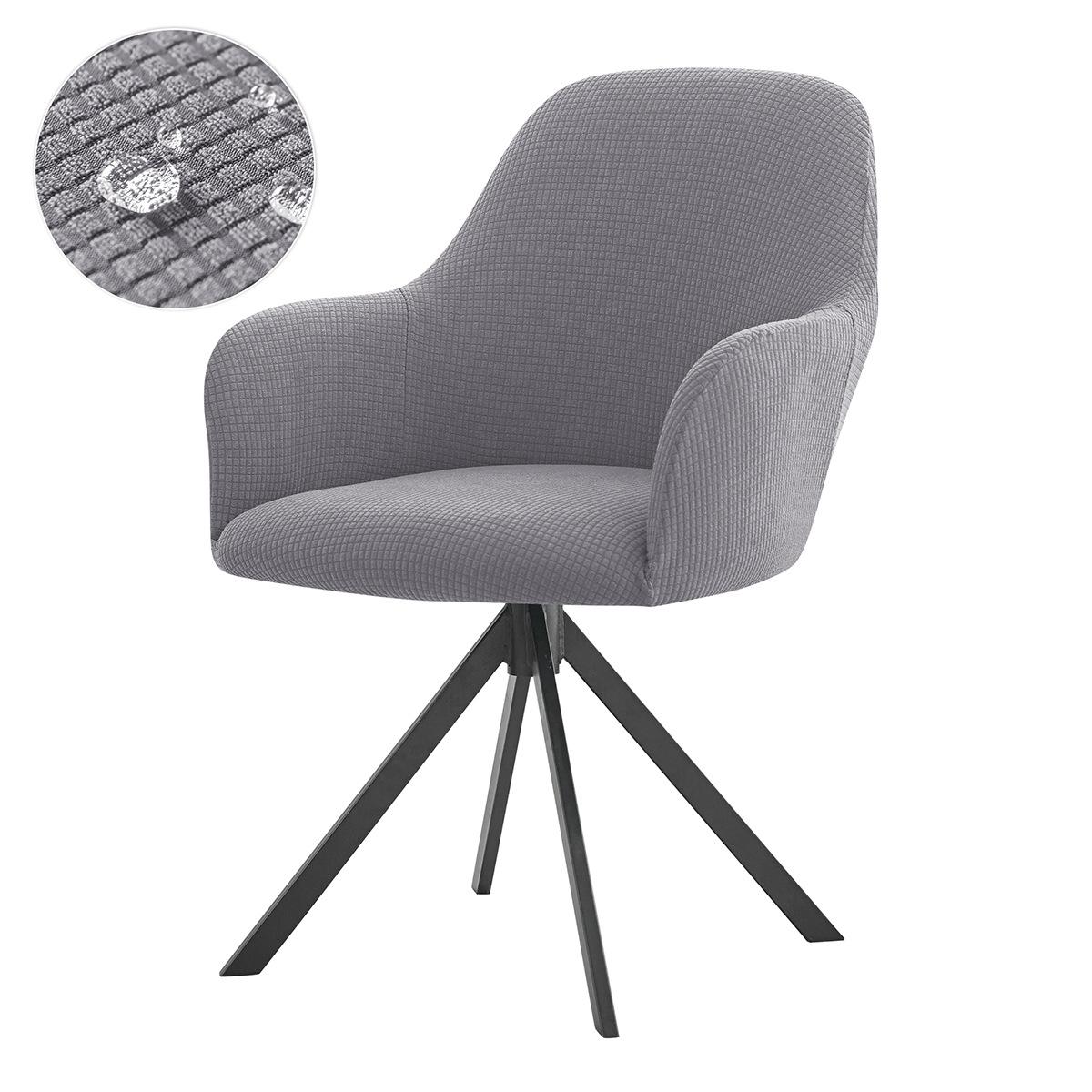 1PC Polar Fleece Hohe Arm Stuhl Abdeckungen Wasser Abweisend Elastische Esszimmer Sessel Schutz Sitz Hussen Stuhl Schutz Hause 1pc licht grau