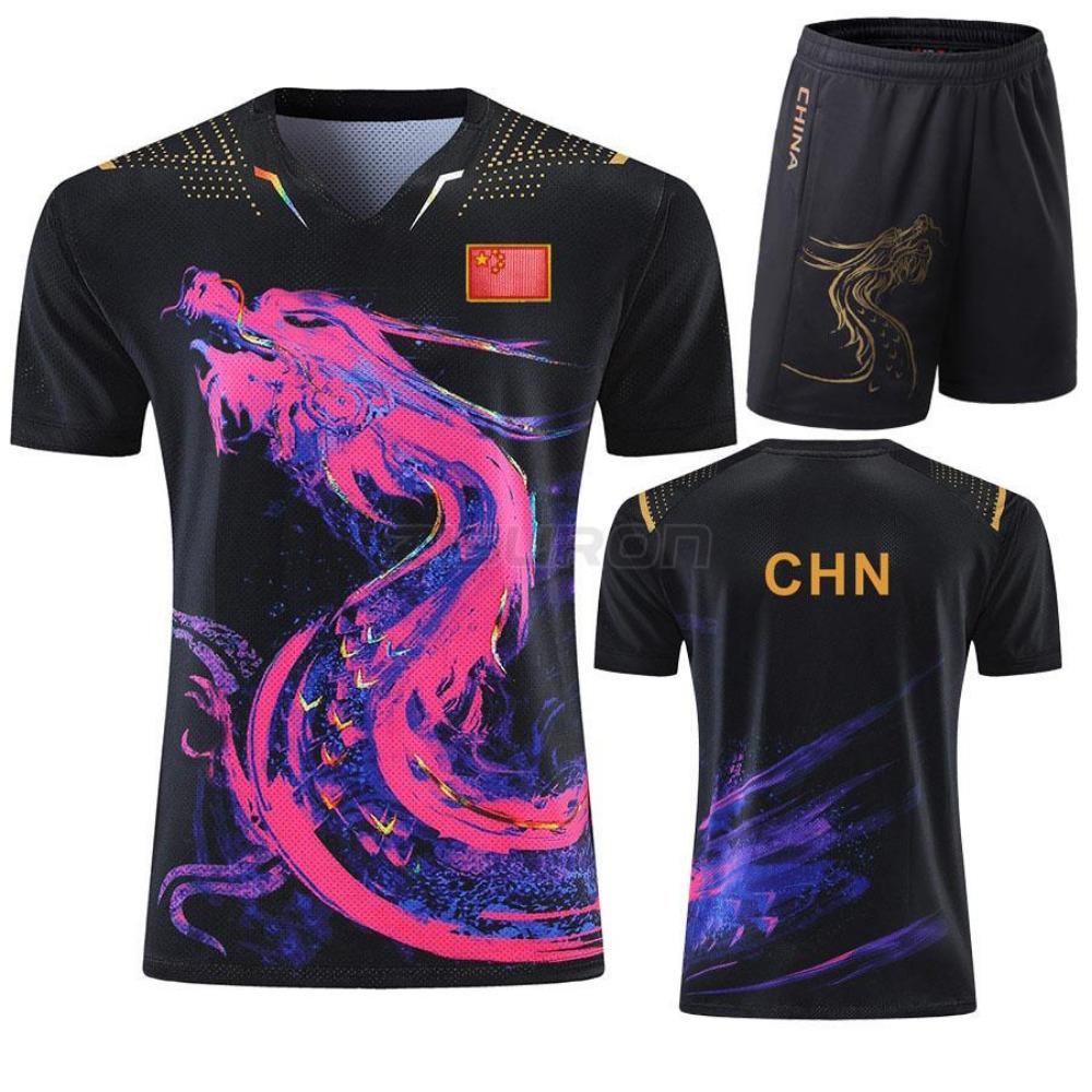 Benutzerdefinierter Text China Tischtennis Anzug Trikots Herren Damen Kind Tischtennis Chinesisches Team Tischtennis Kleidung Pingpong Fußball Hemden M