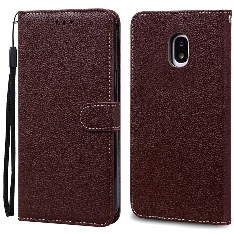 J7 2017 Hülle für Samsung Galaxy J7 2017 Hülle Silikonhülle Leder Klapp-Brieftasche für Samsung J 7 J7 2017 Hülle SM-J730F J730F Hülle Samsung J7 2017 J730 kaffeebraun