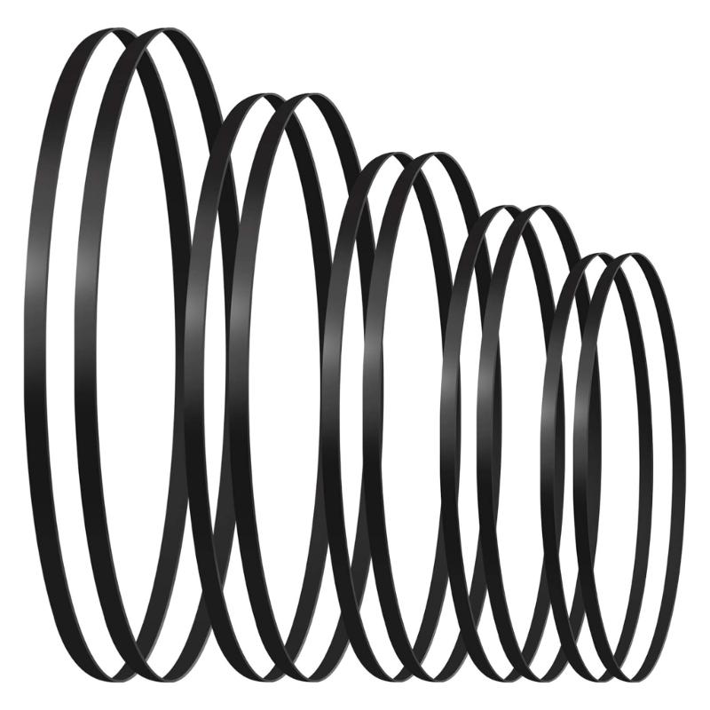 10 Stück Plattenspieler Riemen Reparaturset Qualitäts Gummi Antriebsriemen Phonograph Riemen Gummi Textur Perfekt für Plattenspieler 1 black