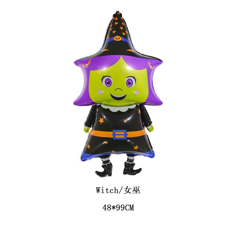 Halloween Kürbis Geist Luftballons Halloween Dekoration Spinnen Folienballon Fledermaus Globos Halloween Partyzubehör Aufblasbares Kinderspielzeug witch